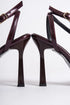 Women's Burgundy Strappy Heeled Shoes